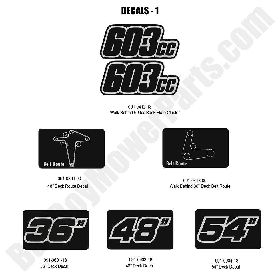 2023 Walk Behind - Decals - 1